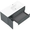 Mexen Orio koupelnová skříňka 100 cm s umyvadlem Vela pravá, 2S, 1D, grafit mat/bílá mat - 91A13-10047-3-BBFFF66-W23P01