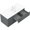 Mexen Orio koupelnová skříňka 100 cm s umyvadlem Vela pravá, 2S, 1D, grafit mat/bílá mat - 91A13-10047-3-BBFFF66-W23P01