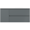 Mexen Orio koupelnová skříňka 100 cm s umyvadlem Vela pravá, 2S, 1D, grafit mat/bílá mat - 91A13-10047-3-BBFFF66-W23P01