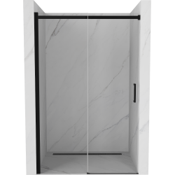 Mexen Omega rozsouvací sprchové dveře 130 cm, Průhledné, Černá - 825-130-000-70-00