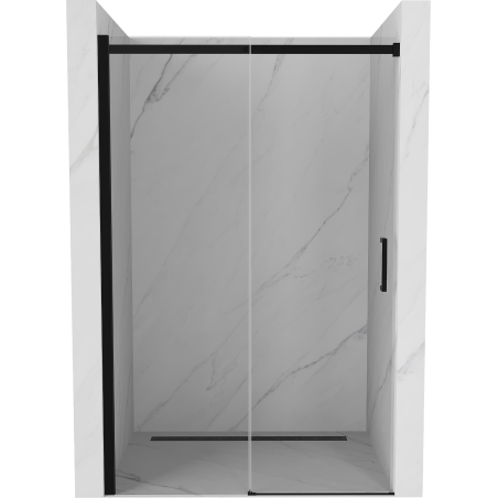 Mexen Omega posuvné sprchové dveře 130 cm, transparentní, černé - 825-130-000-70-00