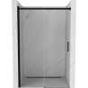 Mexen Omega rozsouvací sprchové dveře 150 cm, Průhledné, Černá - 825-150-000-70-00