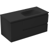 Mexen Orio koupelnová skříňka 100 cm s umyvadlem Vela pravým, 2S, 1D, černá matná - 91A13-10047-3-BBFFF71-W23P71
