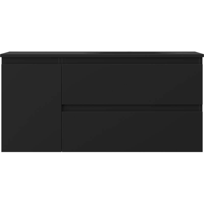 Mexen Orio koupelnová skříňka 100 cm s umyvadlem Vela pravým, 2S, 1D, černá matná - 91A13-10047-3-BBFFF71-W23P71