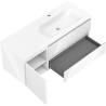 Mexen Orio koupelnová skříňka 120 cm s umyvadlem Vela vpravo, 2S, 1D, bílý lesk - 91A13-12047-3-BBFFF00-W23P00