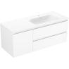 Mexen Orio koupelnová skříňka 120 cm s umyvadlem Vela pravá, 2S, 1D, bílá matná - 91A13-12047-3-BBFFFF01-W23P01