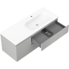 Mexen Orio koupelnová skříňka 120 cm s umyvadlem Vela pravá, 2S, 1D, šedá mat/bílá mat - 91A13-12047-3-BBFFF62-W23P01
