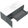 Mexen Orio koupelnová skříňka 120 cm s umyvadlem Vela pravá, 2S, 1D, grafit mat/bílá mat - 91A13-12047-3-BBFFF66-W23P01