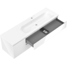 Mexen Orio koupelnová skříňka 160 cm s umyvadlem Vela pravá, 2S, 1D, bílý lesk - 91A13-16047-3-BBFFF00-W23P00