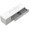 Mexen Orio koupelnová skříňka 160 cm s pravým umyvadlem Vela, 2S, 1D, šedá matná/bílá matná - 91A13-16047-3-BBFFF62-W23P01