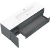 Mexen Orio koupelnová skříňka 160 cm s umyvadlem Vela pravá, 2S, 1D, grafit mat/bílá mat - 91A13-16047-3-BBFFF66-W23P01