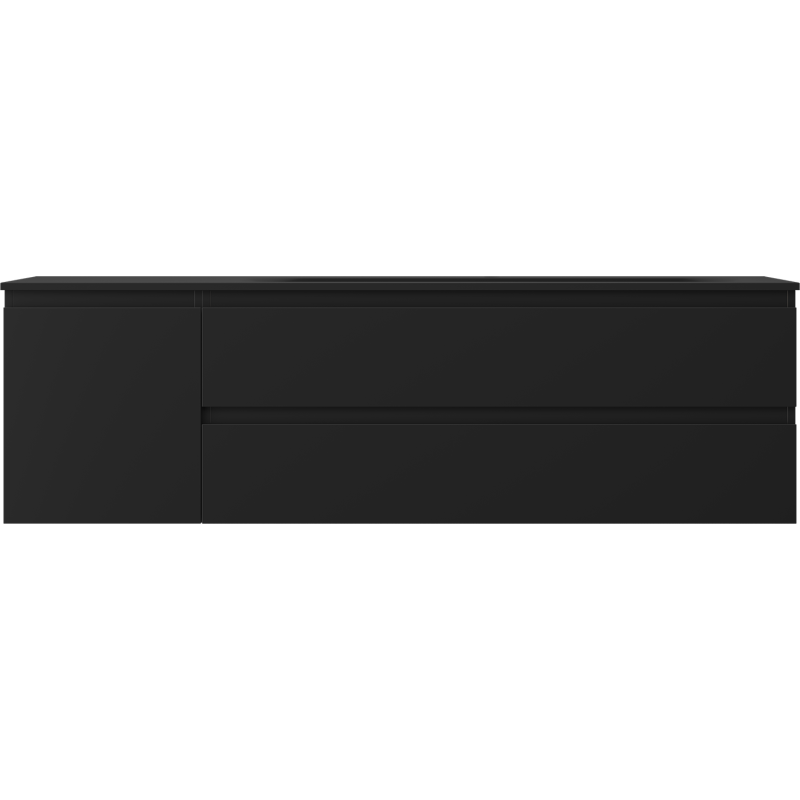 Mexen Orio koupelnová skříňka 160 cm s umyvadlem Vela pravá, 2S, 1D, černá mat - 91A13-16047-3-BBFFF71-W23P71