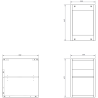 Mexen Rivel koupelnová skříňka 90 cm s umyvadlem Vela levá, 2S, 1D, drážkovaná, šedá matná/bílá matná