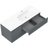 Mexen Rivel koupelnová skříňka 120 cm s umyvadlem Vela pravá, 2S, 1D, rýhovaná, grafit/bílá mat - 91A23-12047-3-BBFFF66-W23P01