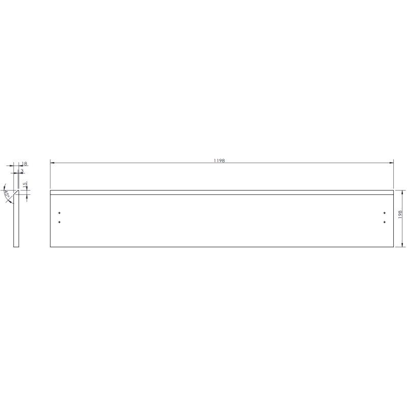 Mexen Rivel koupelnová skříňka 160 cm s umyvadlem Vela pravá, 2S, 1D, rýhovaná, grafit/bílá mat - 91A23-16047-3-BBFFF66-W23P01