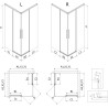 Mexen Rox Duo posuvná sprchová kabina 95 x 90 cm, transparentní, zlatá - 8C2D-095-090-50-00
