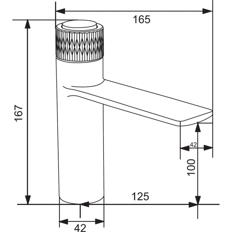 Mexen Zero+ vodovodní baterie, černá - 71600-70