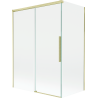 Mexen Rox vanová zástěna 2-křídlová posuvná 120 + 70 x 150 cm, transparentní, zlatý kartáčovaný - 8C9-120-070-55-00