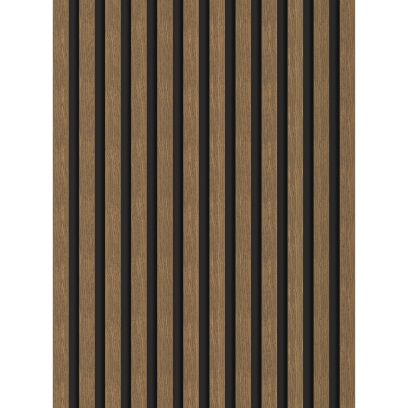 Mexen Lam-B nástěnné lamely 275 x 30 cm, HDF deska 4 mm, technická dýha, Přírodní ořech - S100-275307-3015-016