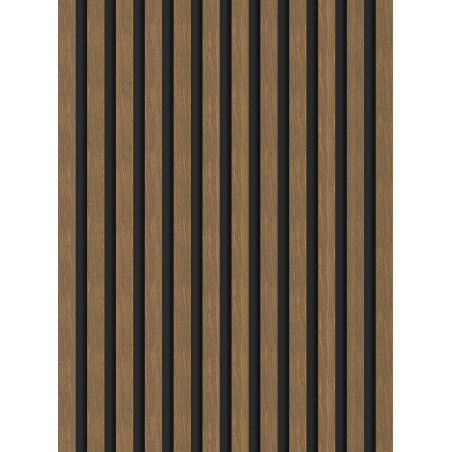 Mexen Lam-B nástěnné lamely 275 x 30 cm, HDF deska 4 mm, technická dýha, Přírodní ořech - S100-275307-3015-016