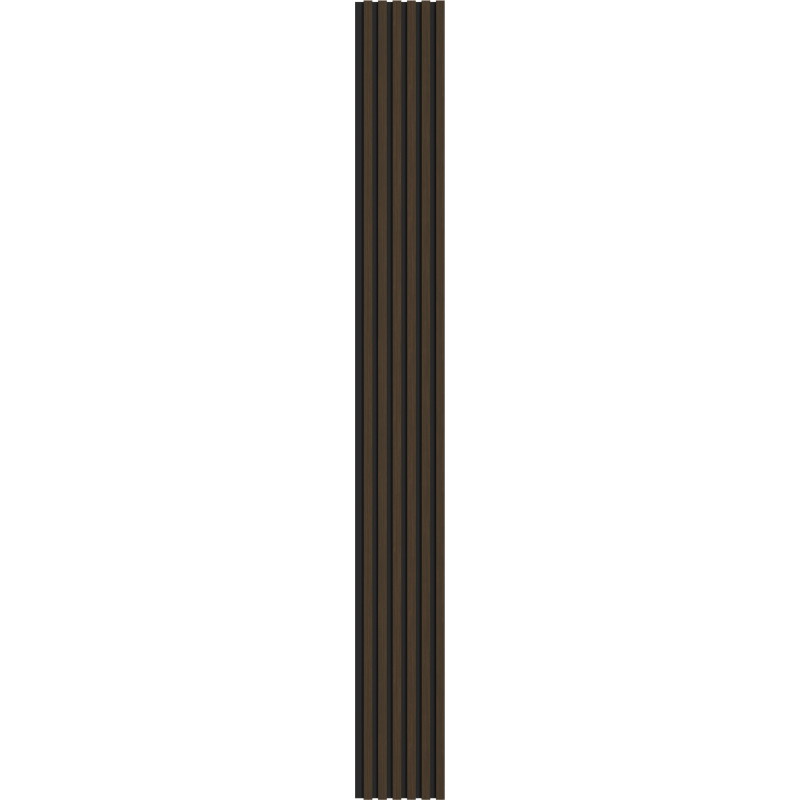 Mexen Lam-B stěnové lamely 275 x 30 cm, deska HDF 4 mm, technická dýha, ořech pálený - S100-275307-3015-024