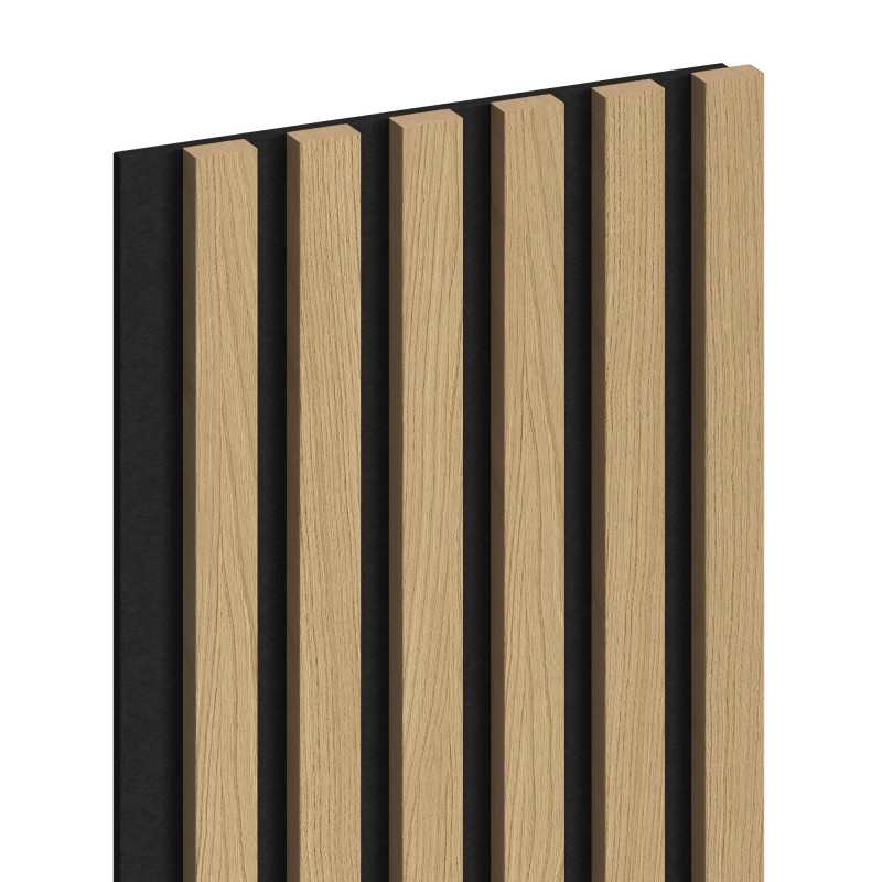 Mexen Lam-F akustické nástěnné lamely 275 x 30 cm, plsť 8 mm, technická dýha, Zlatý Dub - S105-275307-3015-003