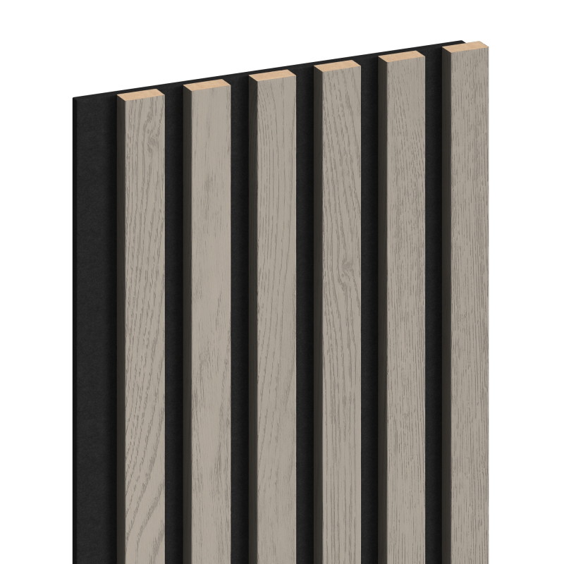 Mexen Lam-F akustické nástěnné lamely 275 x 30 cm, plsť 8 mm, technická dýha, Popelavý Dub - S105-275307-3015-005