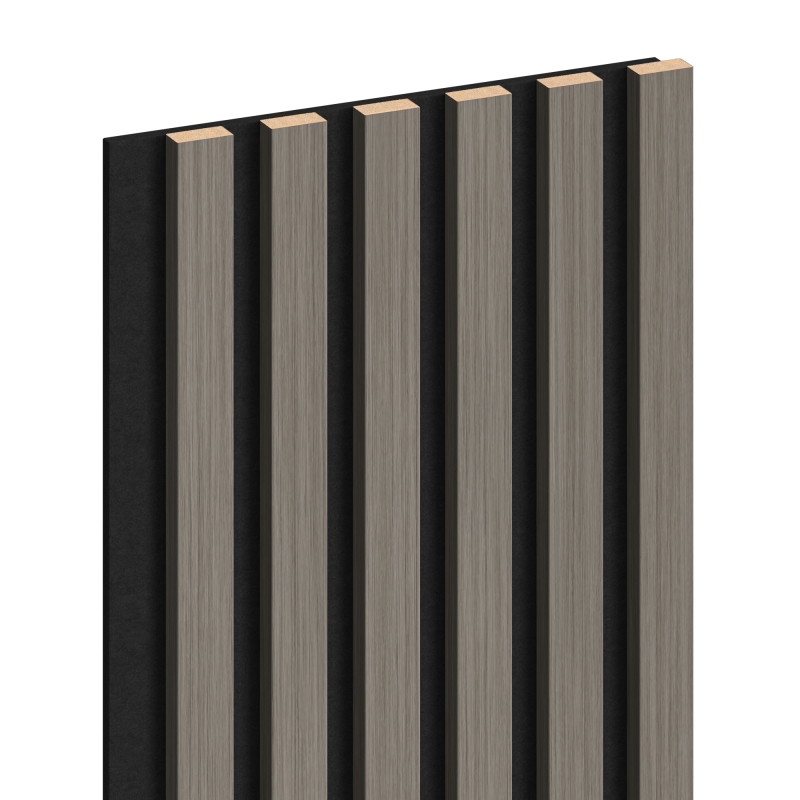 Mexen Lam-F akustické nástěnné lamely 275 x 30 cm, plsť 8 mm, technická dýha, Ocelový Dub - S105-275307-3015-006