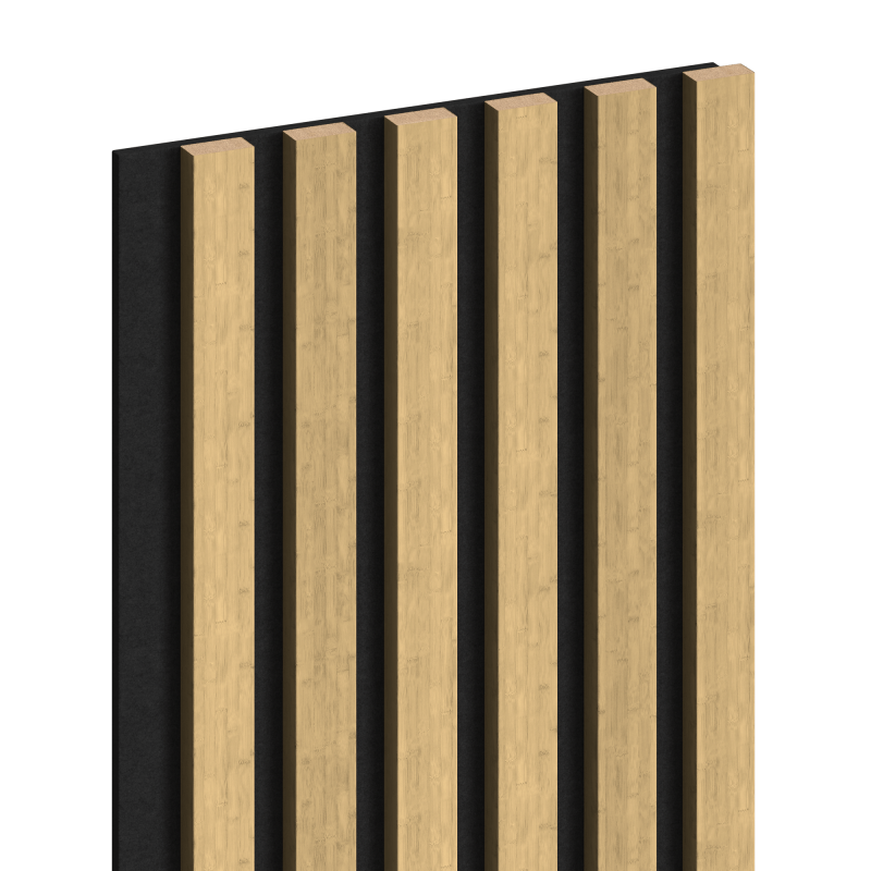 Mexen Lam-F nástěnné akustické lamely 275 x 30 cm, filc 8 mm, technická dýha, Přírodní bambus - S105-275307-3015-011