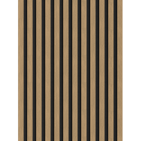 Mexen Lam-F nástěnné akustické lamely 275 x 30 cm, plsť 8 mm, technická dýha, Lněný ořech - S105-275307-3015-015