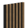Mexen Lam-F akustické nástěnné lamely 275 x 30 cm, plsť 8 mm, technická dýha, Přírodní ořech - S105-275307-3015-016