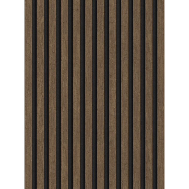 Mexen Lam-F akustické stěnové lamely 275 x 30 cm, plsť 8 mm, technická dýha, Ořech kakaový - S105-275307-3015-018