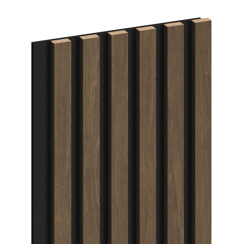 Mexen Lam-F akustické stěnové lamely 275 x 30 cm, plsť 8 mm, technická dýha, Kakaový ořech - S105-275307-3015-018
