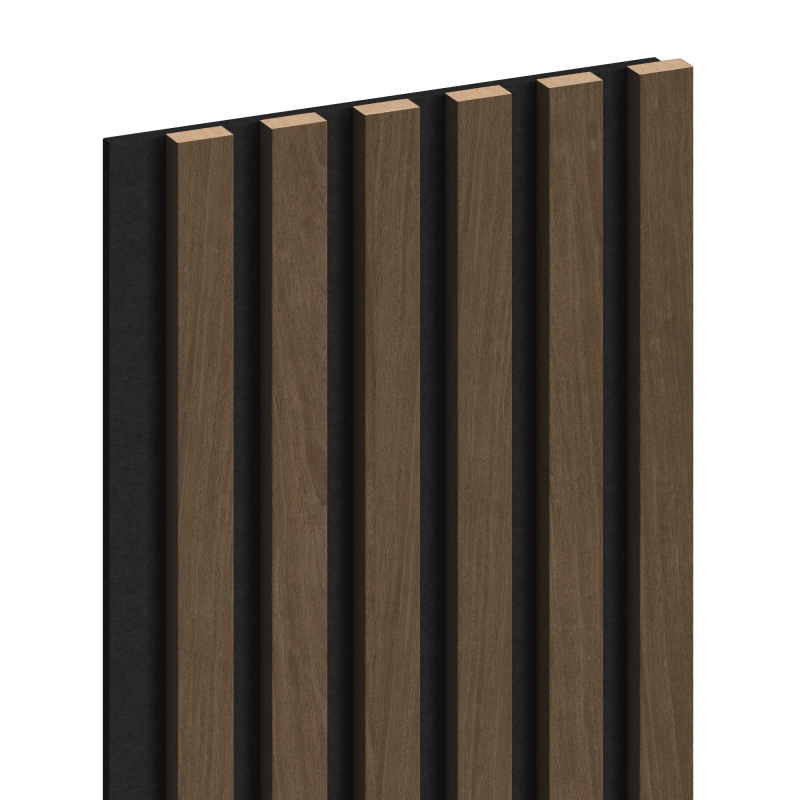 Mexen Lam-F nástěnné akustické lamely 275 x 30 cm, plst 8 mm, technická dýha, Ořech Espresso - S105-275307-3015-019