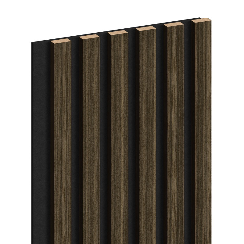 Mexen Lam-F akustické nástěnné lamely 275 x 30 cm, plsť 8 mm, technická dýha, Královský eben - S105-275307-3015-020