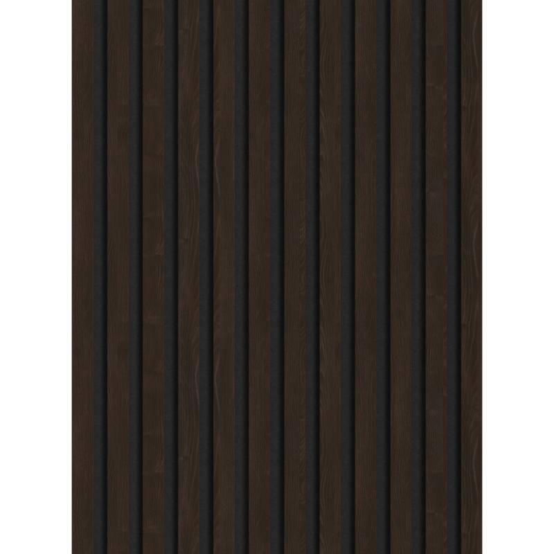 Mexen Lam-F akustické nástěnné lamely 275 x 30 cm, plsť 8 mm, technická dýha, Eben Hnědý - S105-275307-3015-022