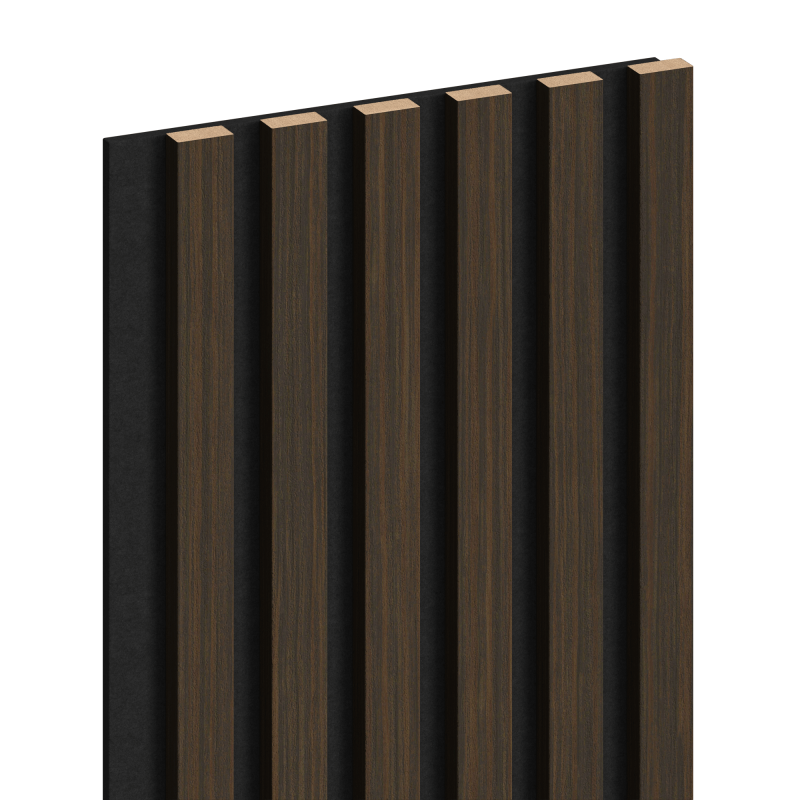 Mexen Lam-F nástěnné akustické lamely 275 x 30 cm, plsť 8 mm, technická dýha, Pálený ořech - S105-275307-3015-024