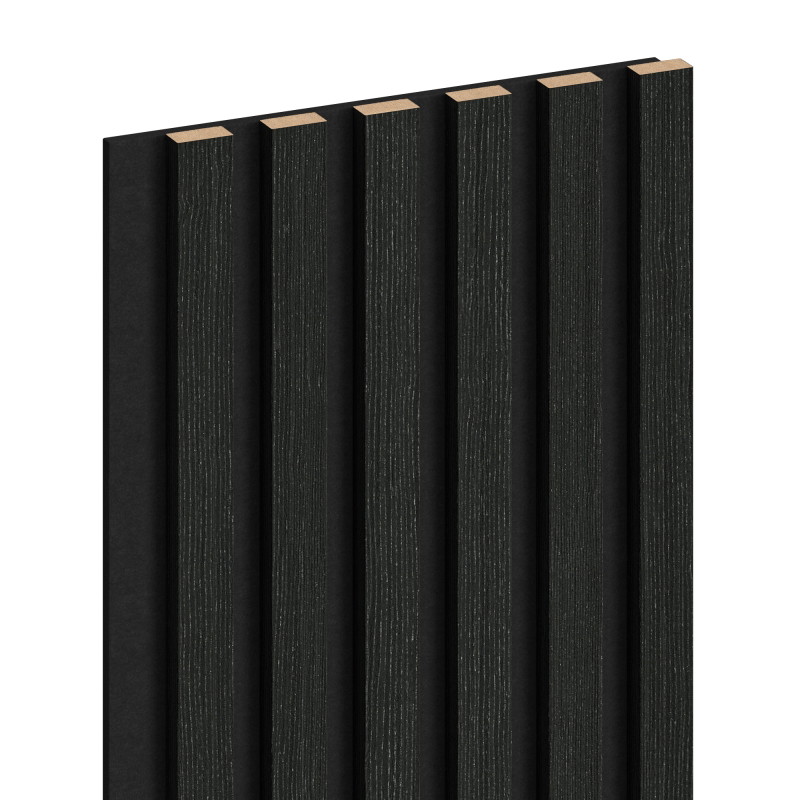 Mexen Lam-F akustické nástěnné lamely 275 x 30 cm, plsť 8 mm, technická dýha, Stříbrný Černý Dub