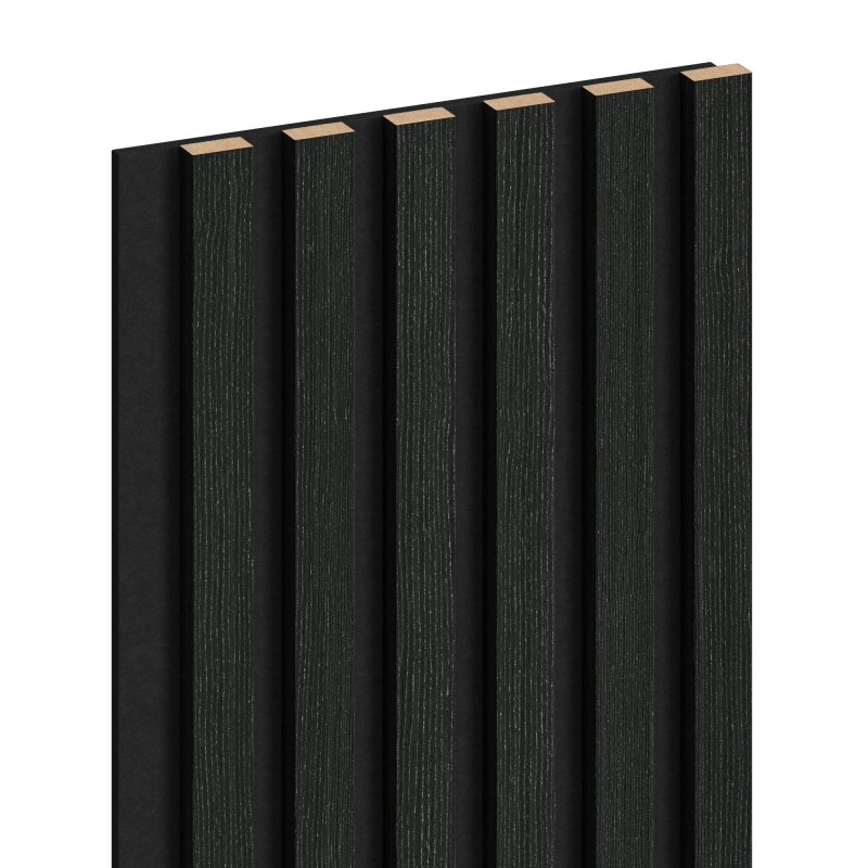 Mexen Lam-F nástěnné akustické lamely 275 x 30 cm, plsť 8 mm, technická dýha, Stříbrný černý dub - S105-275307-3015-025