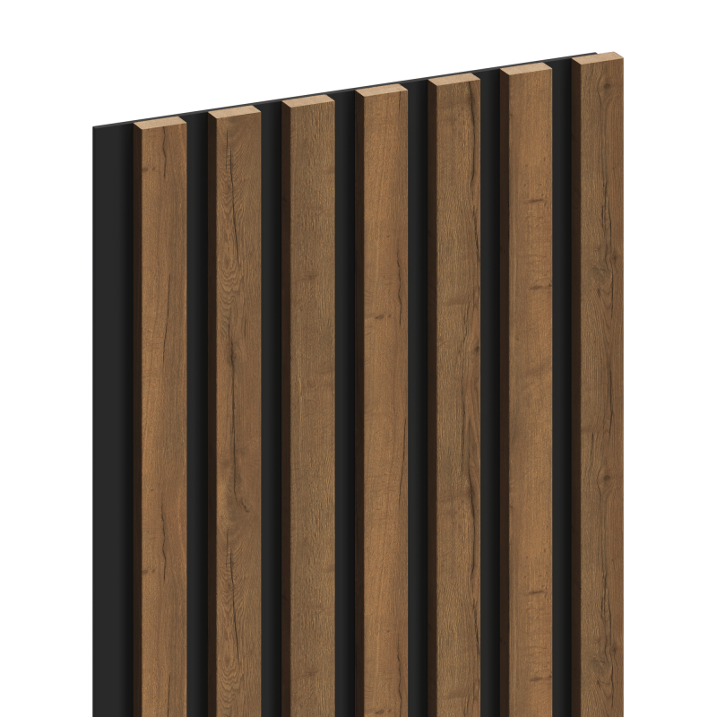 Mexen Lam-B nástěnné lamely 275 x 31,5 cm, deska HDF 4 mm, Mocca Dub - S100-275317-2812-074