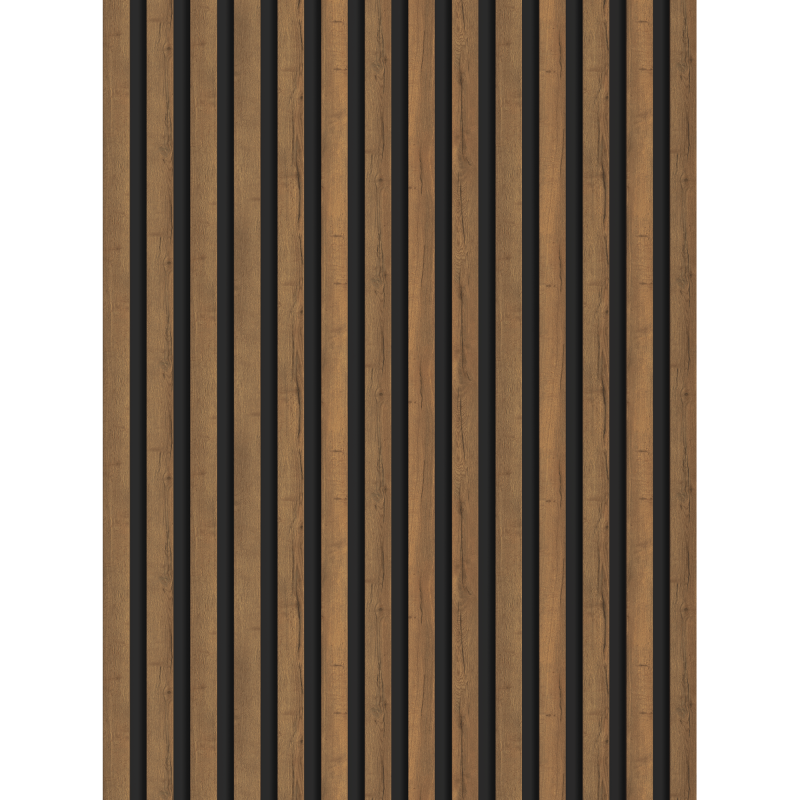 Mexen Lam-B nástěnné lamely 275 x 31,5 cm, deska HDF 4 mm, Mocca Dub - S100-275317-2812-074