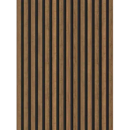 Mexen Lam-B nástěnné lamely 275 x 31,5 cm, deska HDF 4 mm, Mocca Dub - S100-275317-2812-074