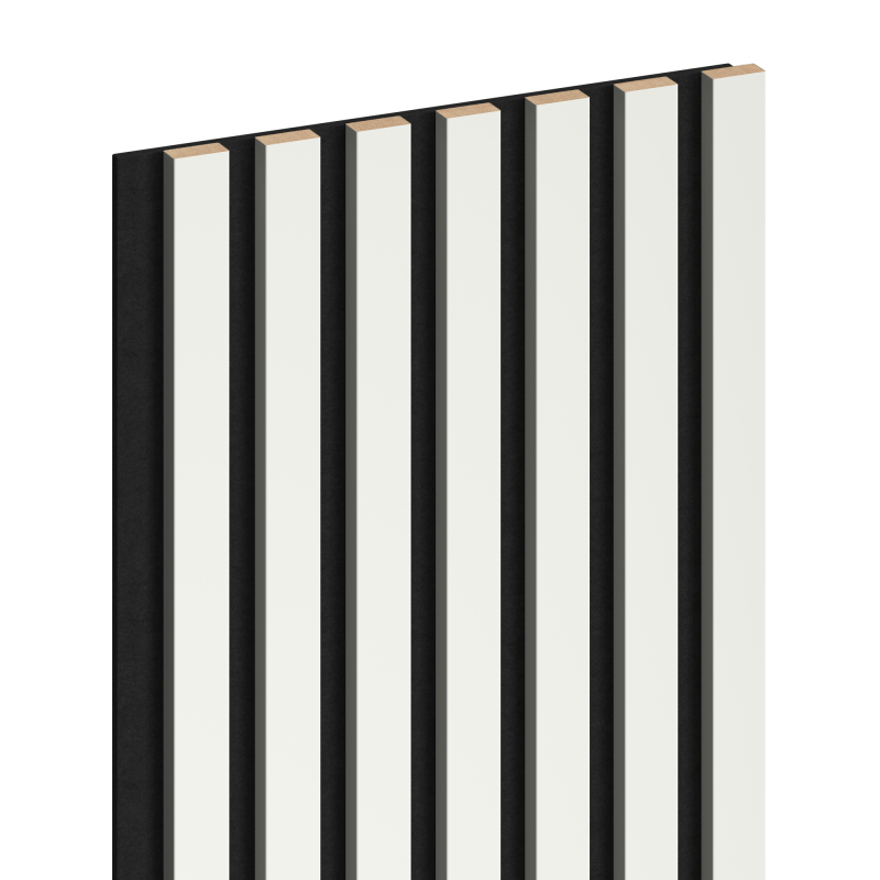 Mexen Lam-F stěnové akustické lamely 275 x 31,5 cm, plsť 6 mm, Bílá Matná - S105-275317-2812-051
