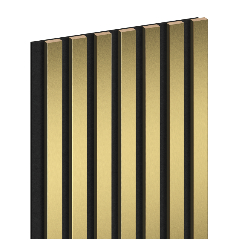 Mexen Lam-F nástěnné akustické lamely 275 x 31,5 cm, plsť 6 mm, Zlatá - S105-275317-2812-057