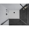 Mexen Pretoria sprchový kout otevírací 80 x 110 cm, transparentní, černý + vanička Flat - 852-080-110-70-00-4010B