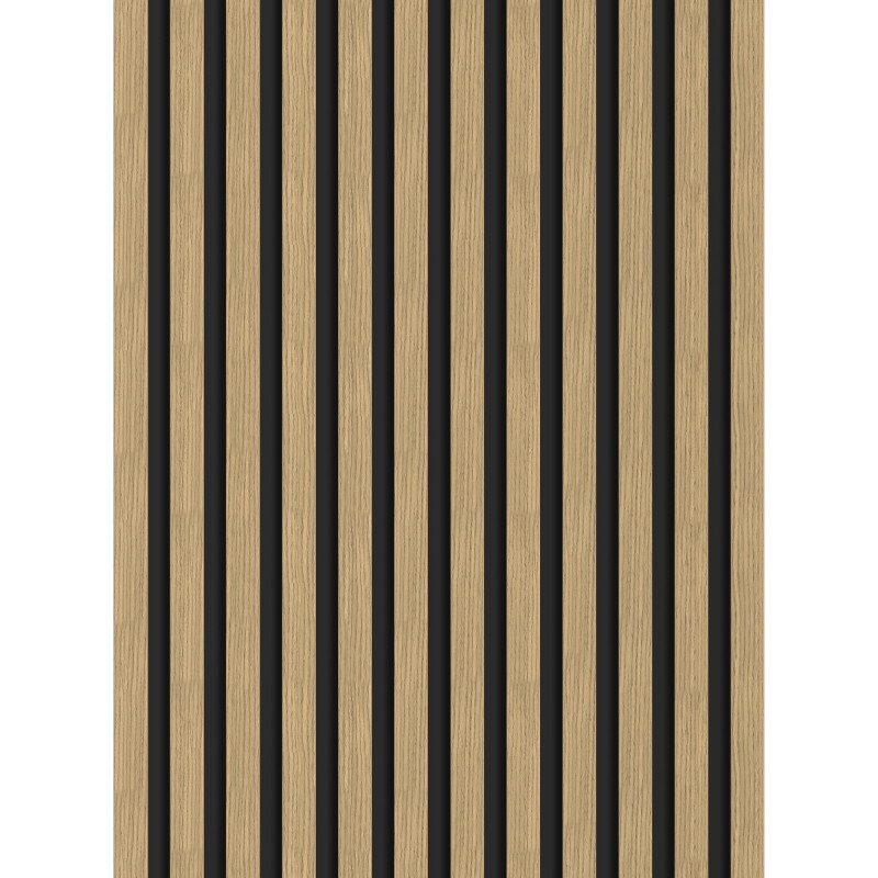 Mexen Lam-B nástěnné lamely 275 x 30 cm, deska HDF 4 mm, technická dýha, Ořech lnajový - S100-275307-3015-015
