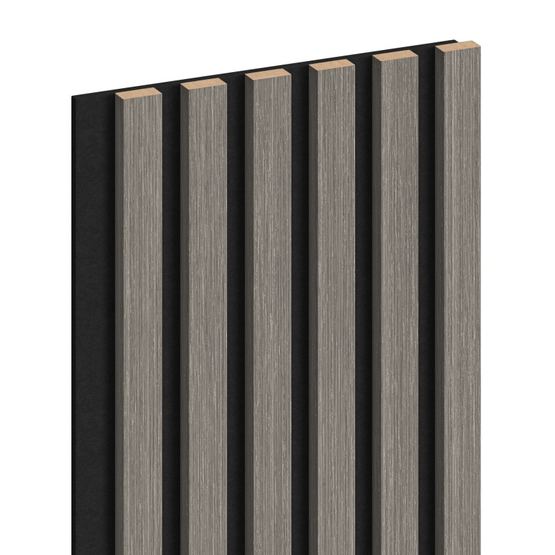 Mexen Lam-F akustické nástěnné lamely 275 x 30 cm, plsť 8 mm, technická dýha, Stříbrný dub - S105-275307-3015-007