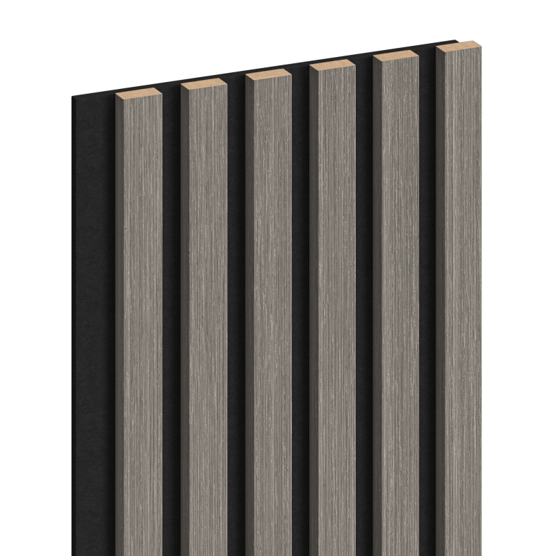 Mexen Lam-F stěnové akustické lamely 275 x 30 cm, plsť 8 mm, technická dýha, Stříbrný Dub - S105-275307-3015-007