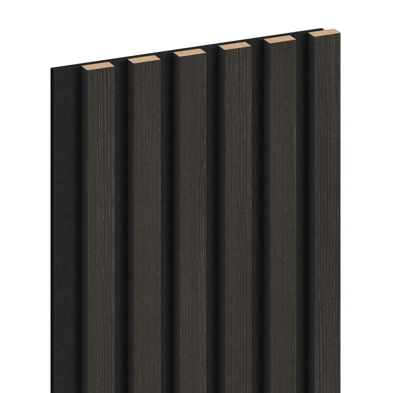 Mexen Lam-F akustické stěnové lamely 275 x 30 cm, plsť 8 mm, technická dýha, Stříbřitý Ořech - S105-275307-3015-009