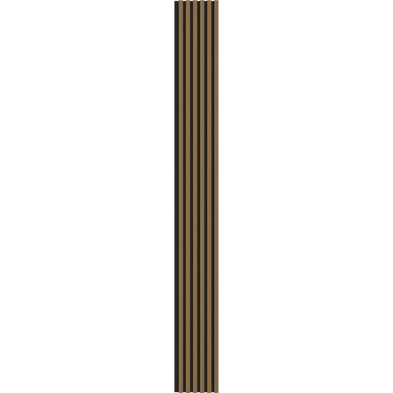 Mexen Lam-F akustické nástěnné lamely 275 x 30 cm, plstěné 8 mm, technologická dýha, Zlatý Teak - S105-275307-3015-014